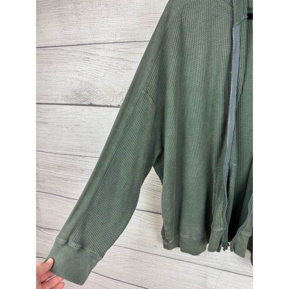 Terra & Sky Plus Size Green Washed Waffle Knit Matching Lounge Set Size 3X/4X - Picture 3 of 15
